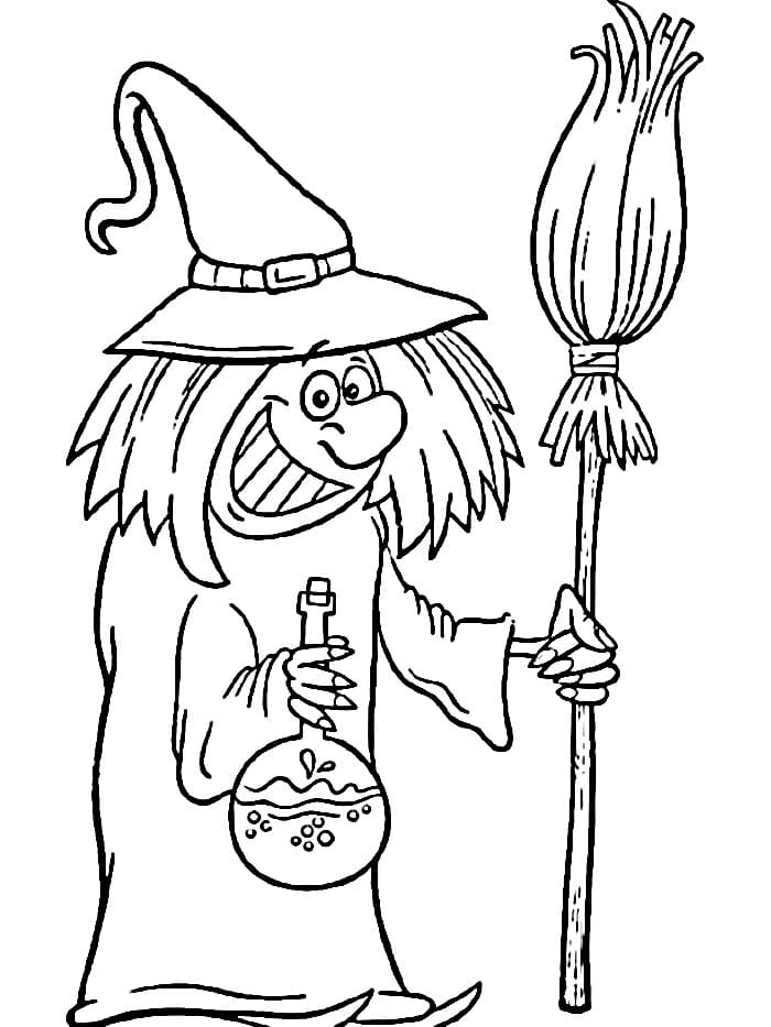 Strega a Costo Zero da colorare