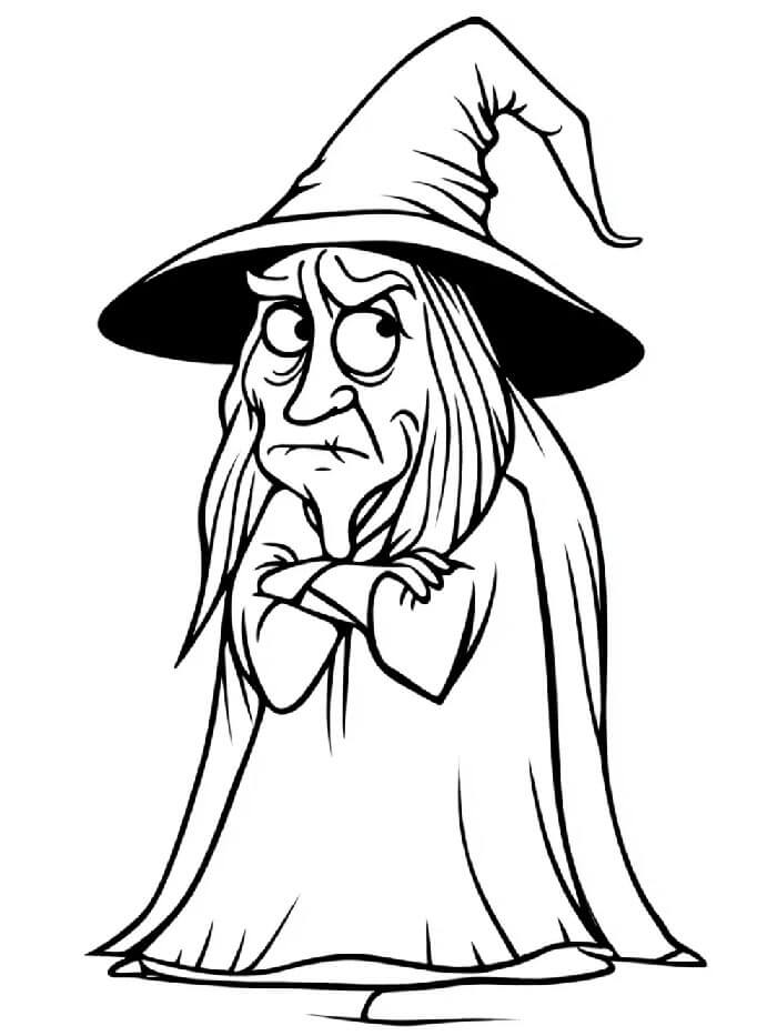 Strega per Bambini di 1 Anno da colorare