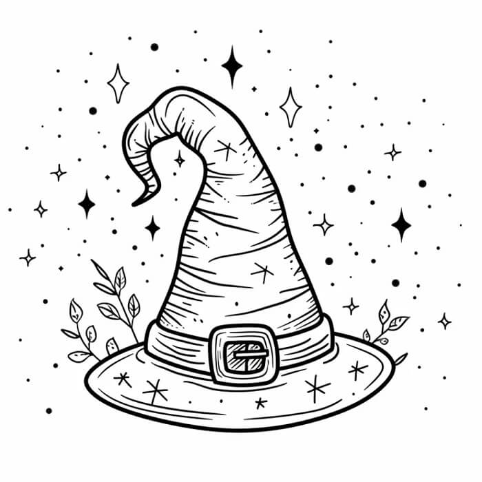 Strega per Bambini di 4 Anni da colorare