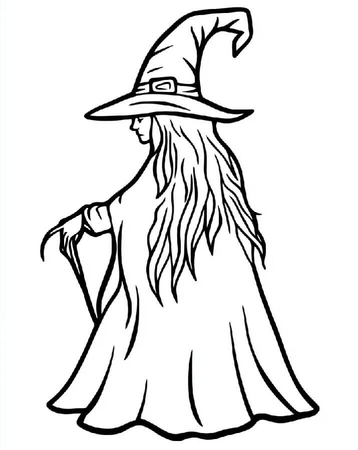 Strega per Bambini di 6 Anni da colorare