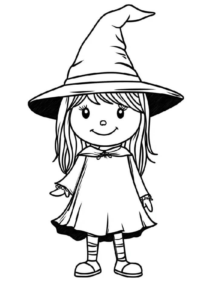 Strega per Bambini da colorare