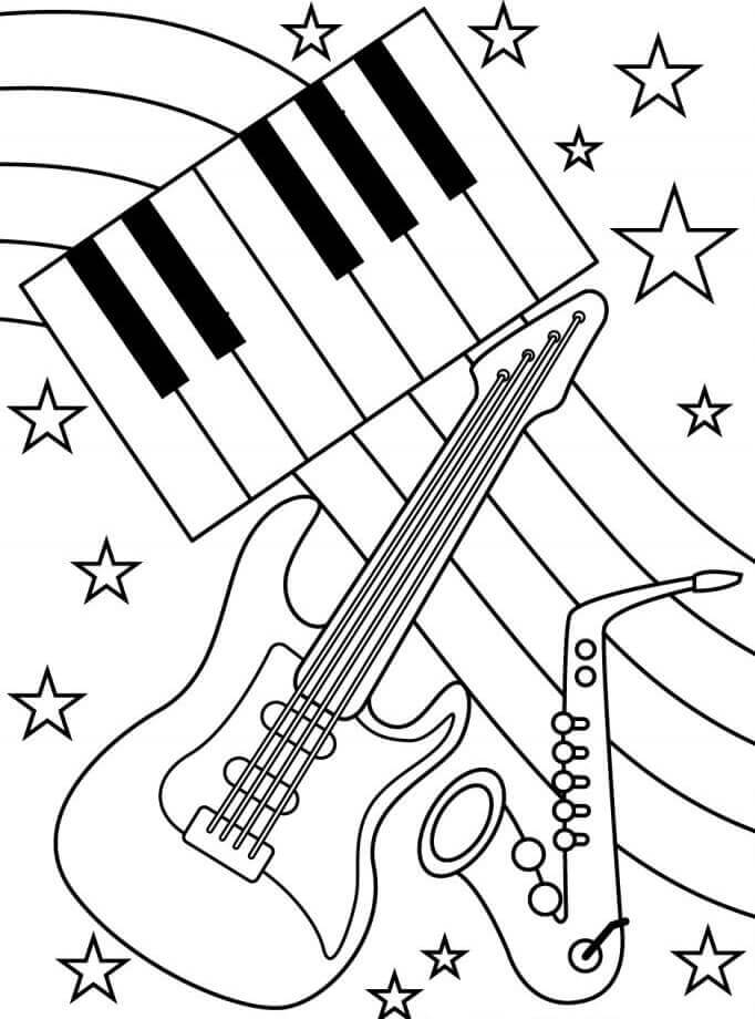 Strumenti Musicali (25) da colorare