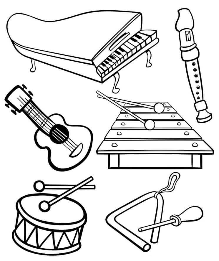 Strumenti Musicali (27) da colorare