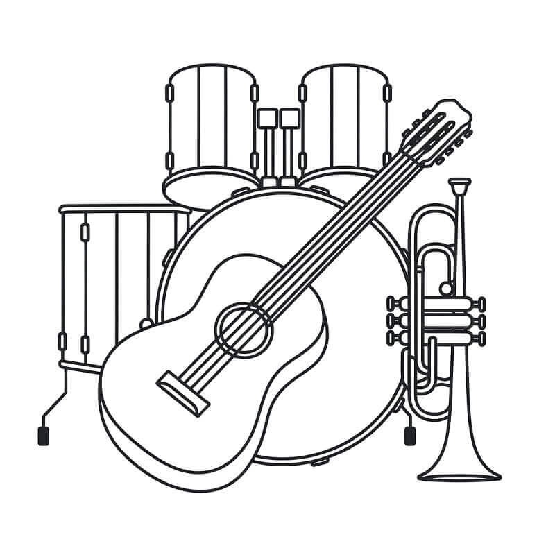 Strumenti Musicali (28) da colorare