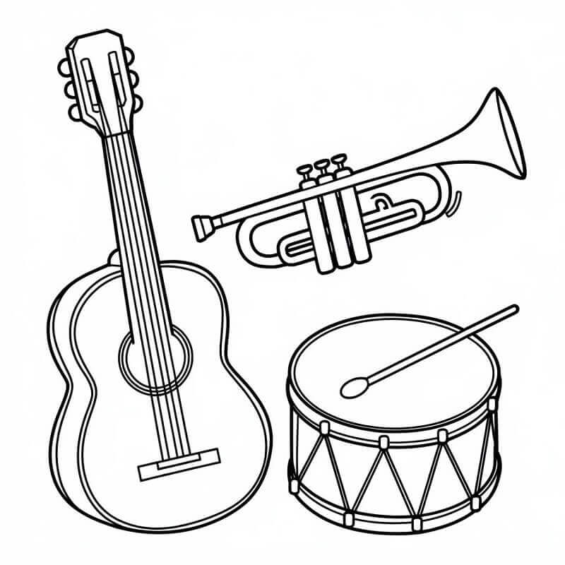 Strumenti Musicali (30) da colorare