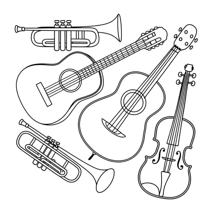 Strumenti Musicali (41) da colorare
