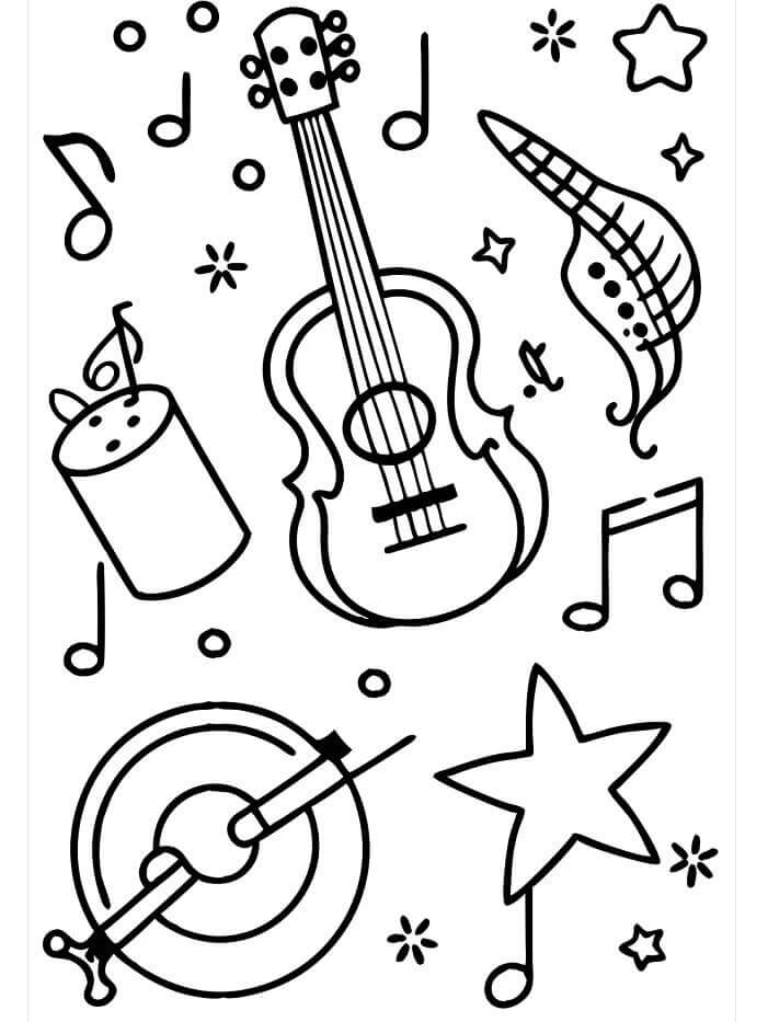 Strumenti Musicali (43) da colorare