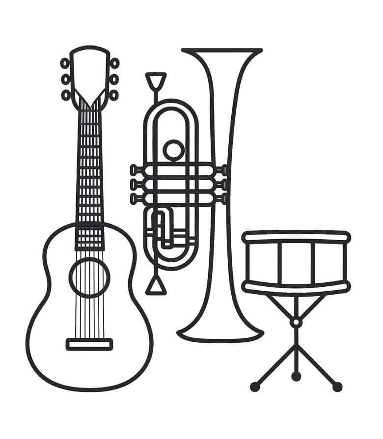 Strumenti Musicali da colorare