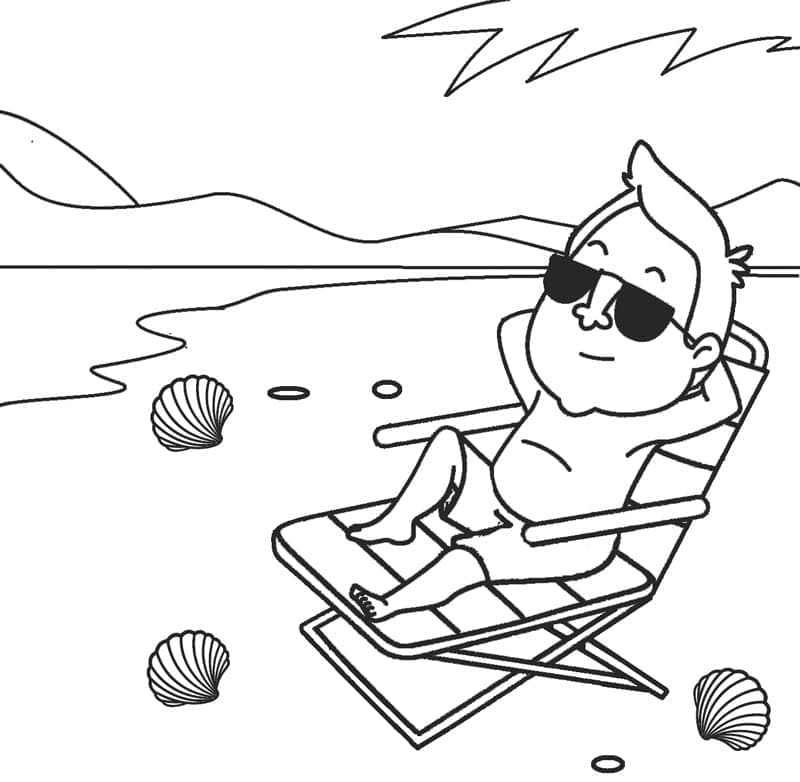 Sulla Spiaggia da colorare