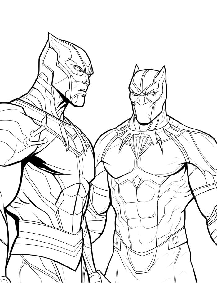 Supereroe Black Panther da colorare