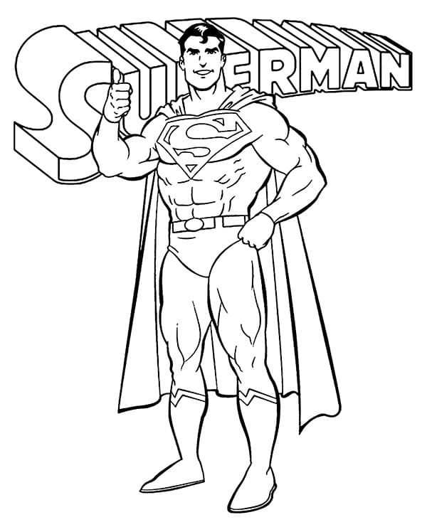Supereroe Superman da colorare