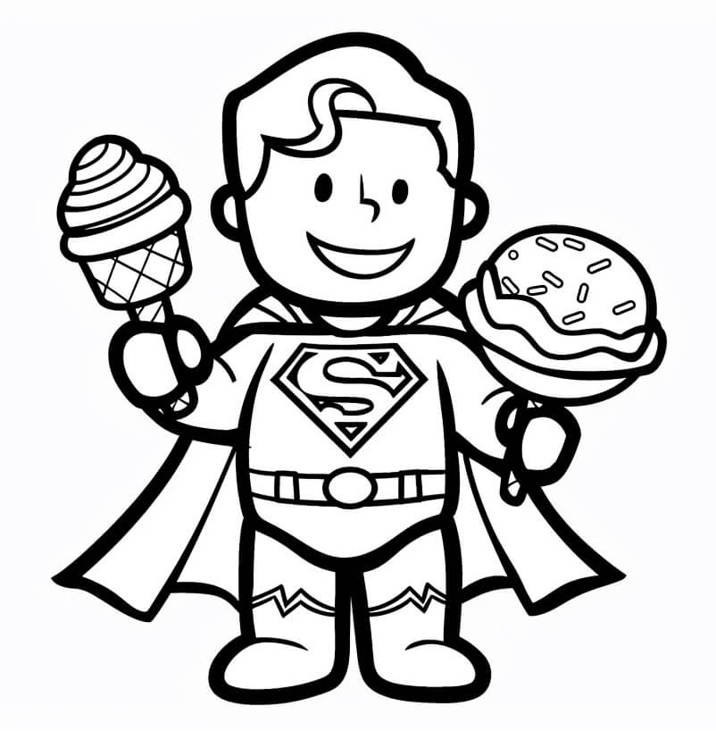 Superman Gratuito Stampabile da colorare