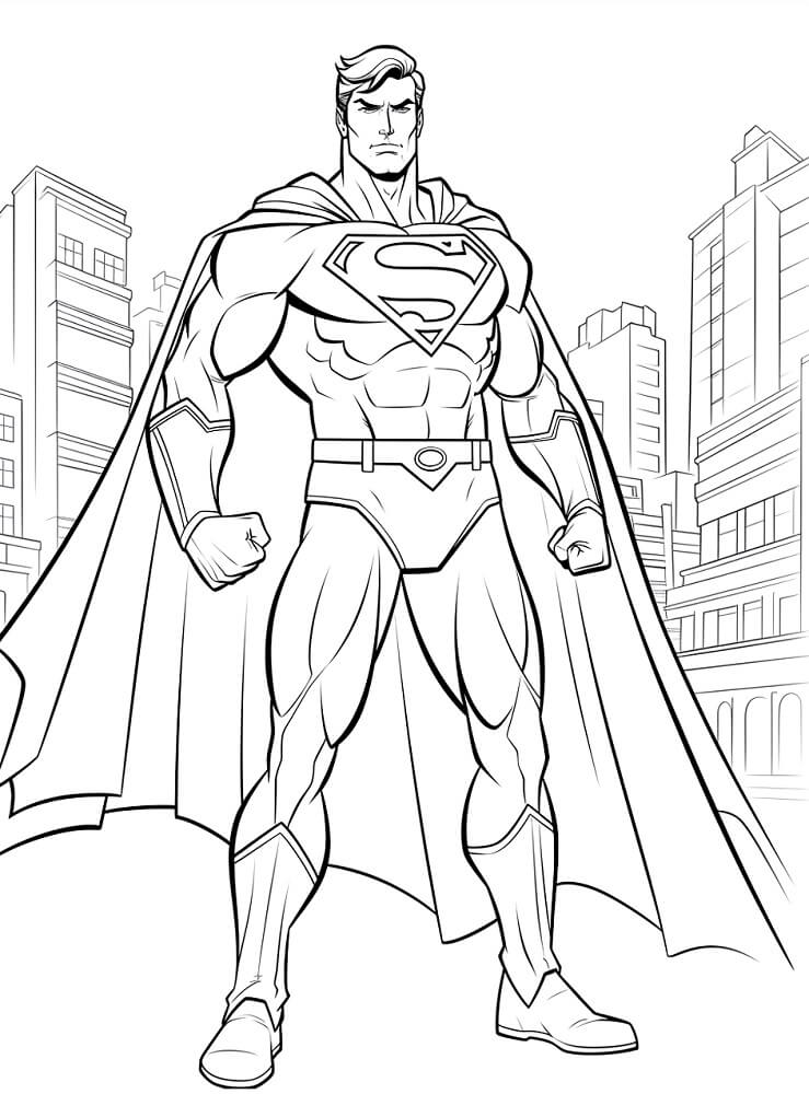 Superman Gratuito da Stampare da colorare