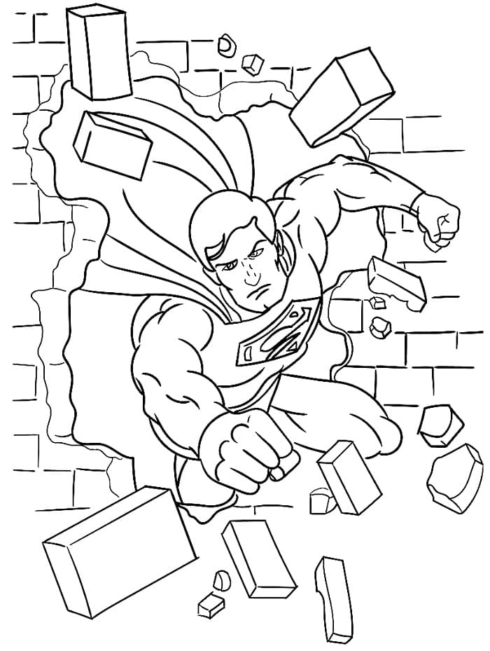 Superman Stampabile Gratuito da colorare