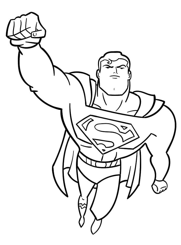 Superman Stampabile per Bambini da colorare