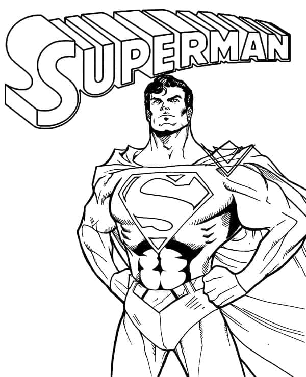 Superman forte da colorare