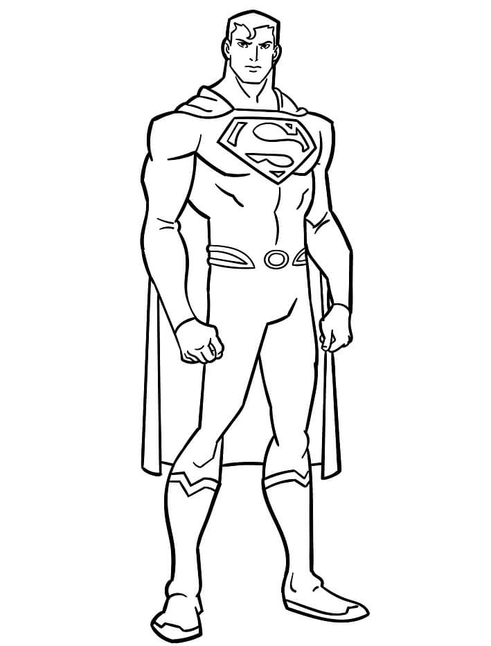 Superman per Bambini di 3 Anni da colorare