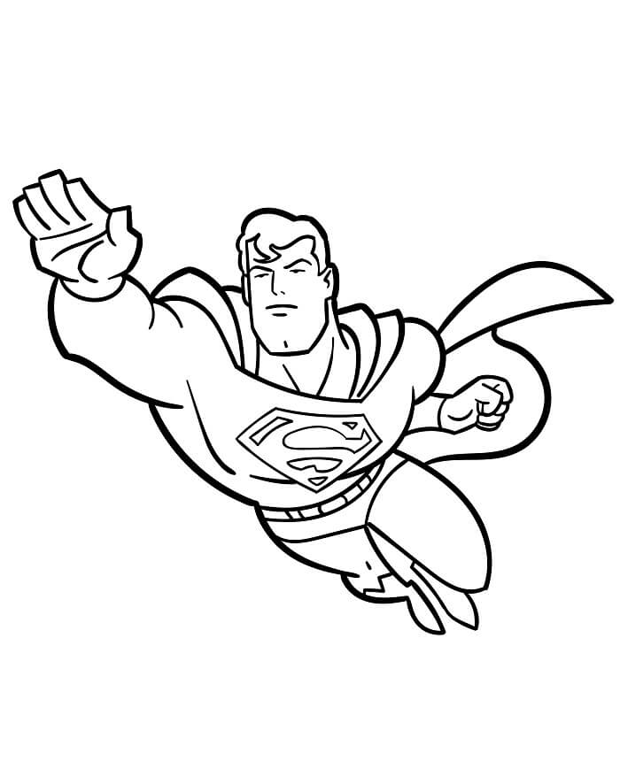 Superman per Bambini di 4 Anni da colorare