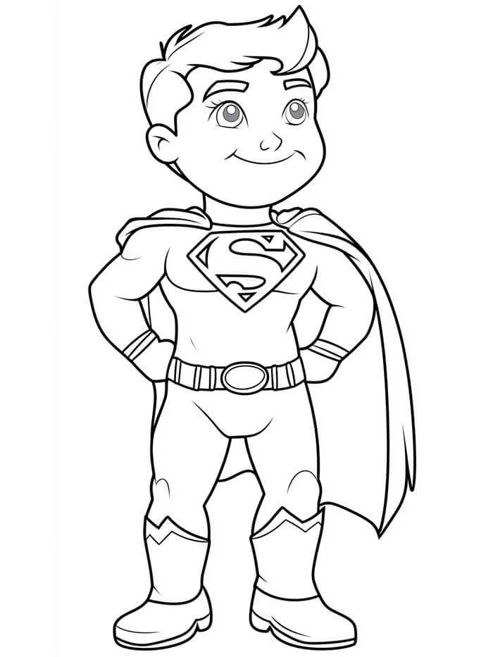 Superman per Bambini di 5 Anni da colorare