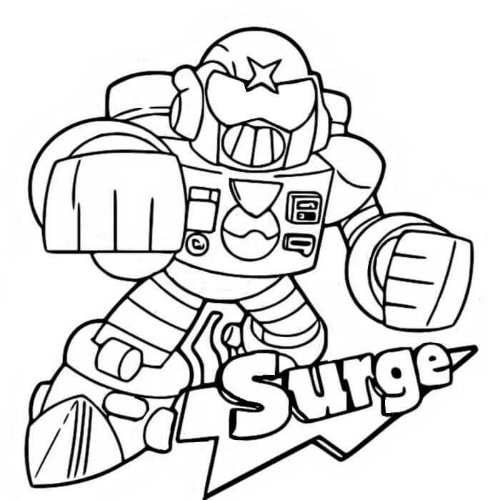 Surge Brawl Stars da colorare