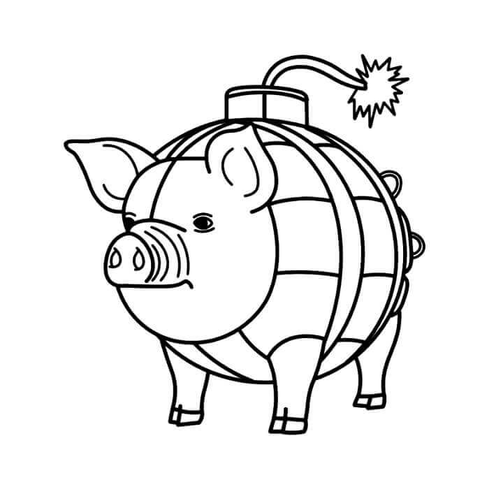 Svinino Bombondino Italian Brainrot da colorare