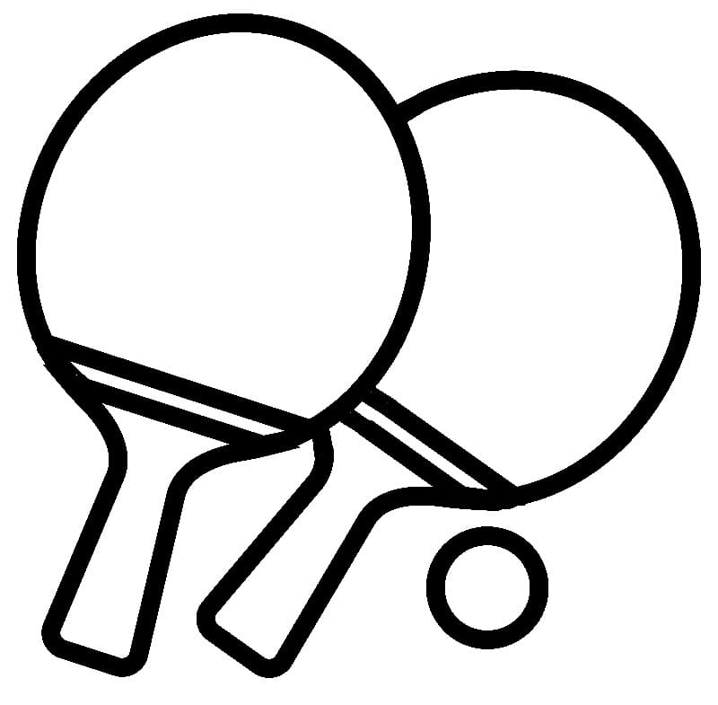 Tavolo da ping pong semplice da colorare