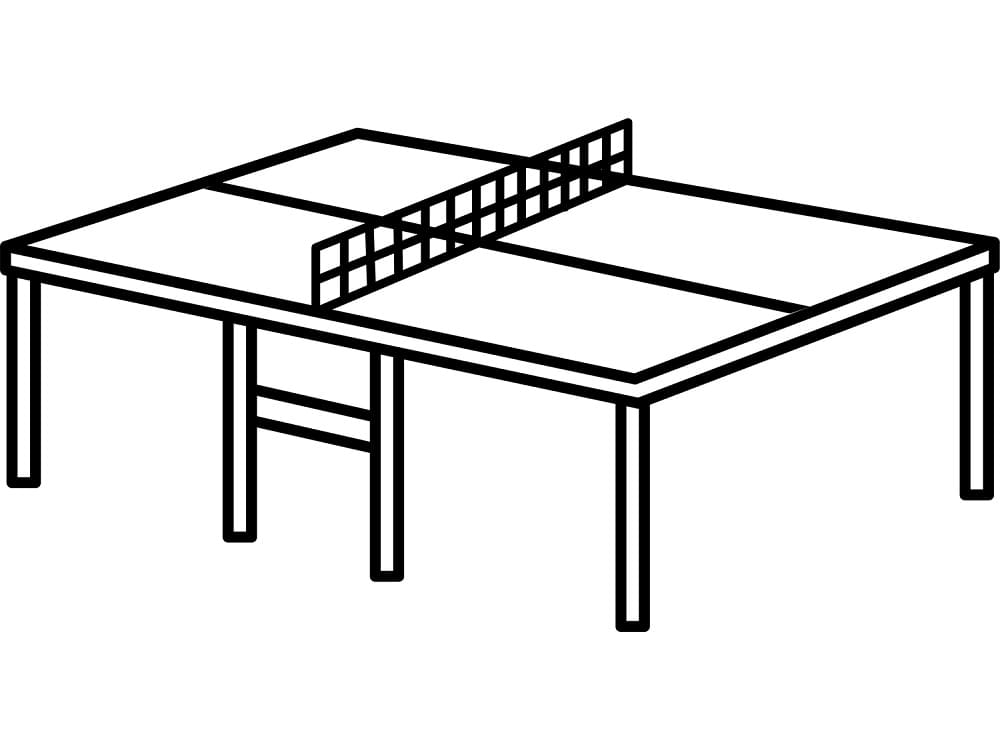 Tavolo da ping pong da colorare