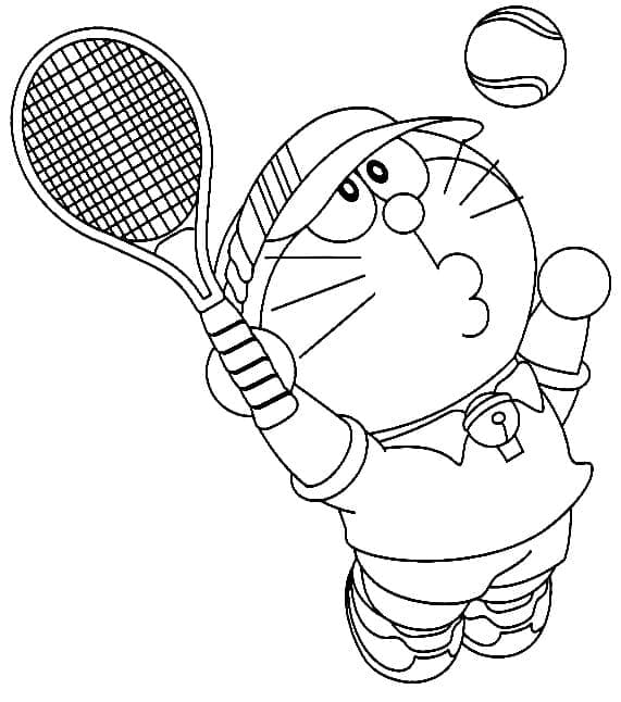 Tennis Gratuita per Bambini da colorare