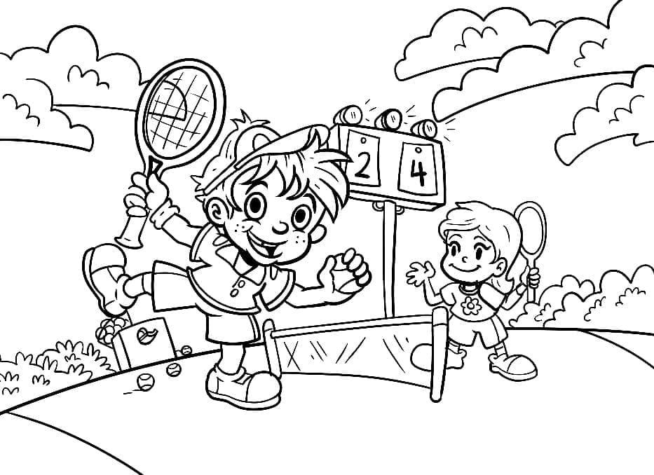 Tennis Normale da colorare