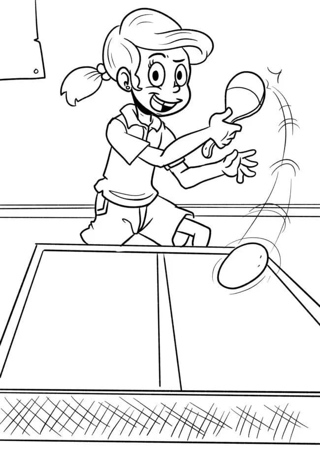 Tennis da Tavolo Base da colorare