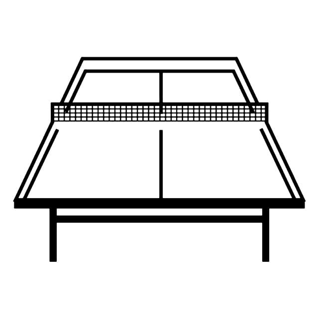 Tennis da Tavolo per Bambini di 4 Anni da colorare