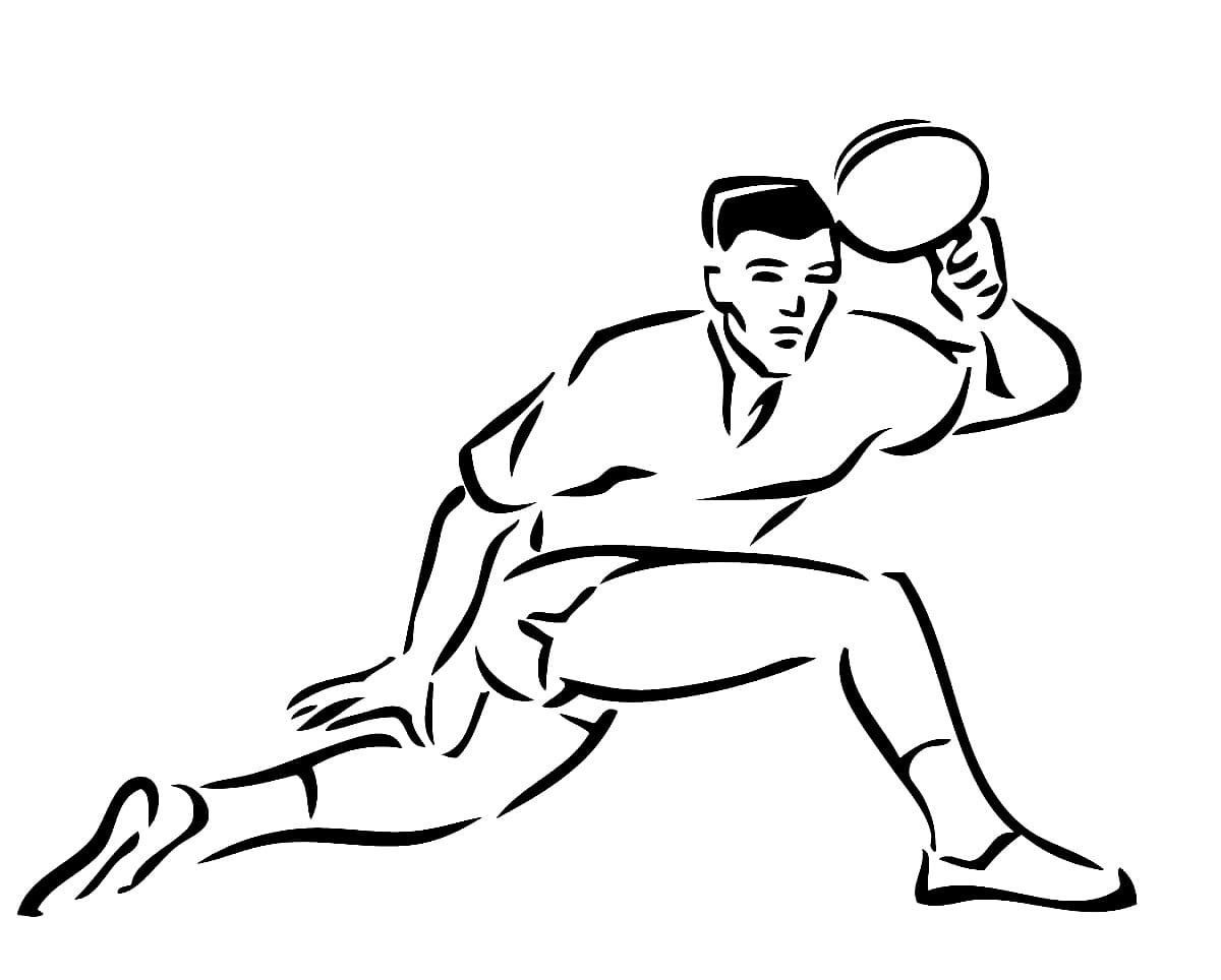 Tennis da Tavolo per Bambini di 6 Anni da colorare