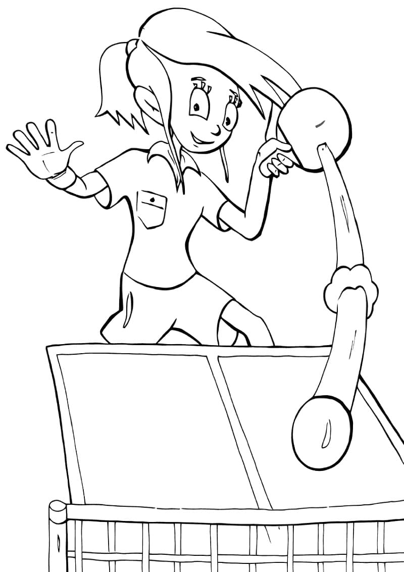 Tennis da Tavolo per Stampare da colorare