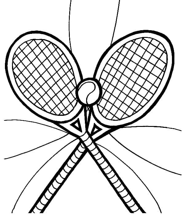 Tennis per Bambini di 1 Anno da colorare