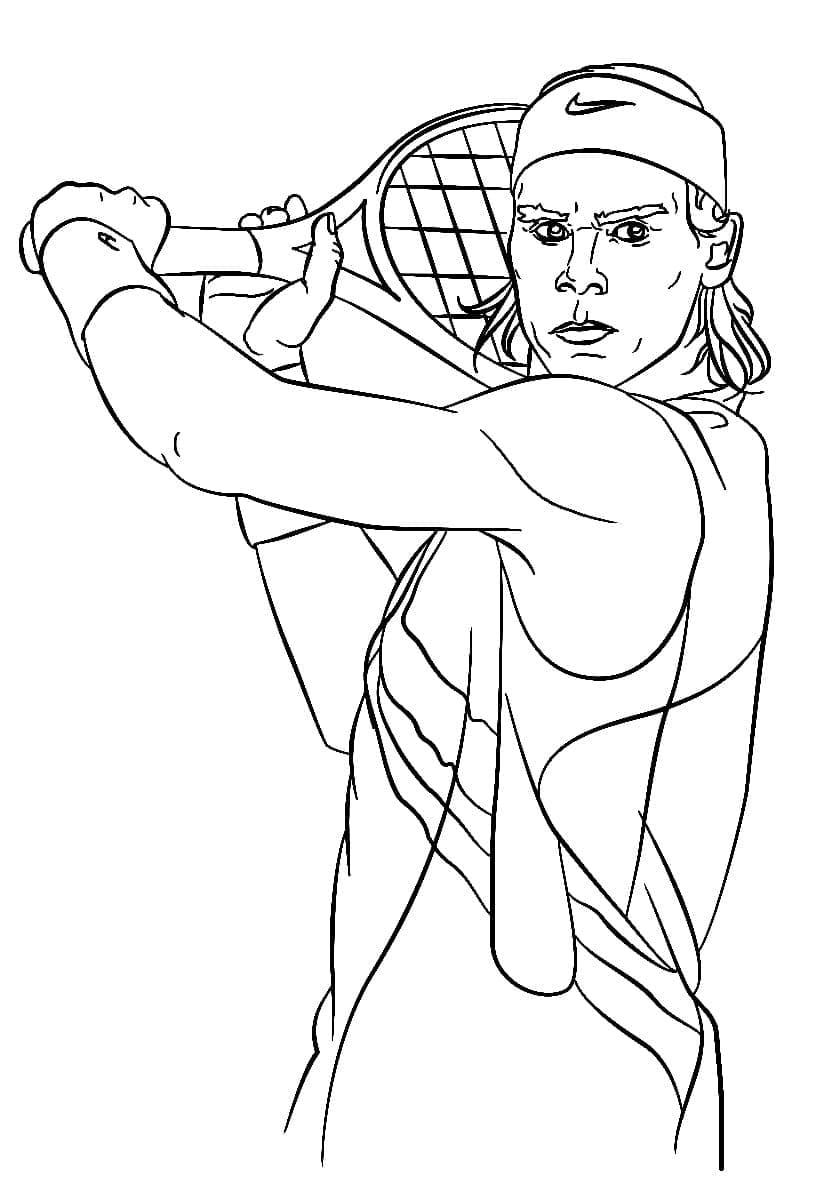 Tennis per Bambini di 6 Anni da colorare