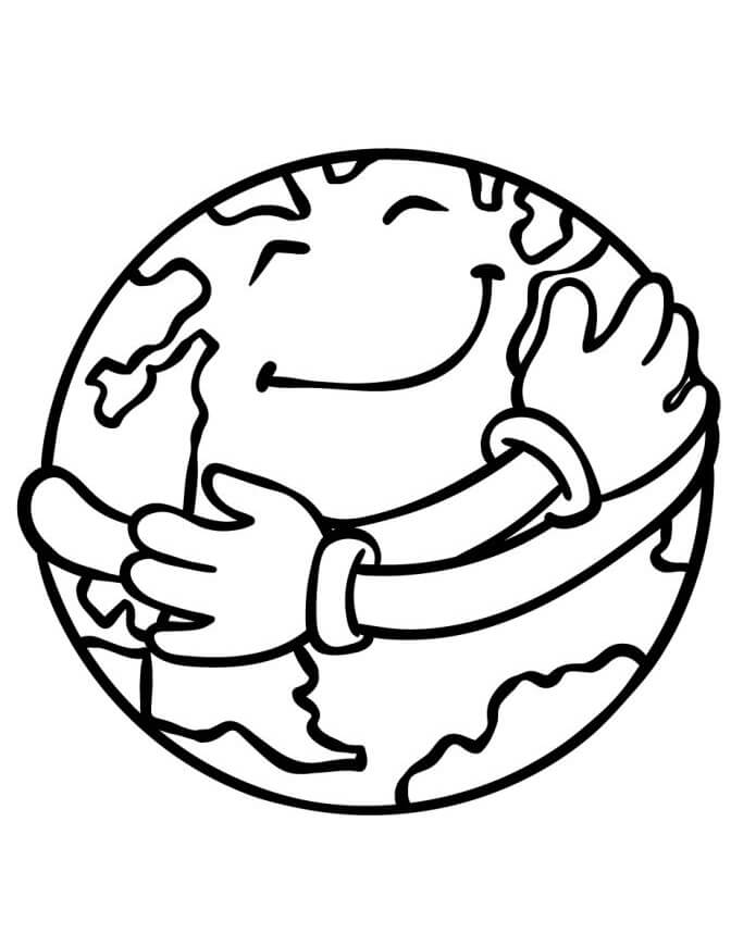 Terra per Bambini di 1 Anno da colorare