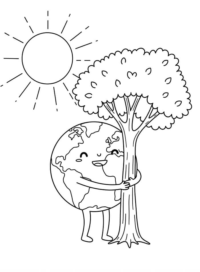 Terra per Bambini da colorare