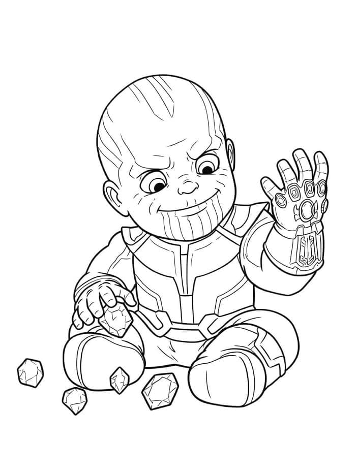 Thanos Animato da colorare