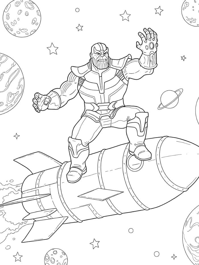 Thanos Cattivo Marvel da colorare