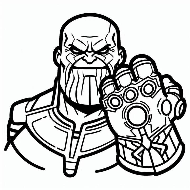 Thanos Gratis per Bambini da colorare