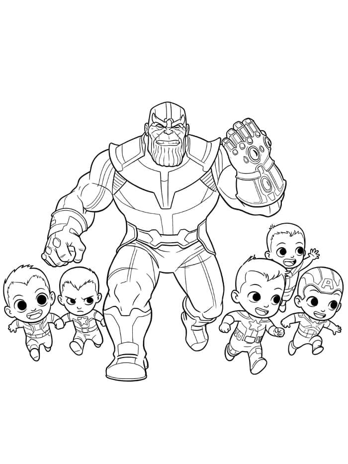 Thanos Gratis da colorare
