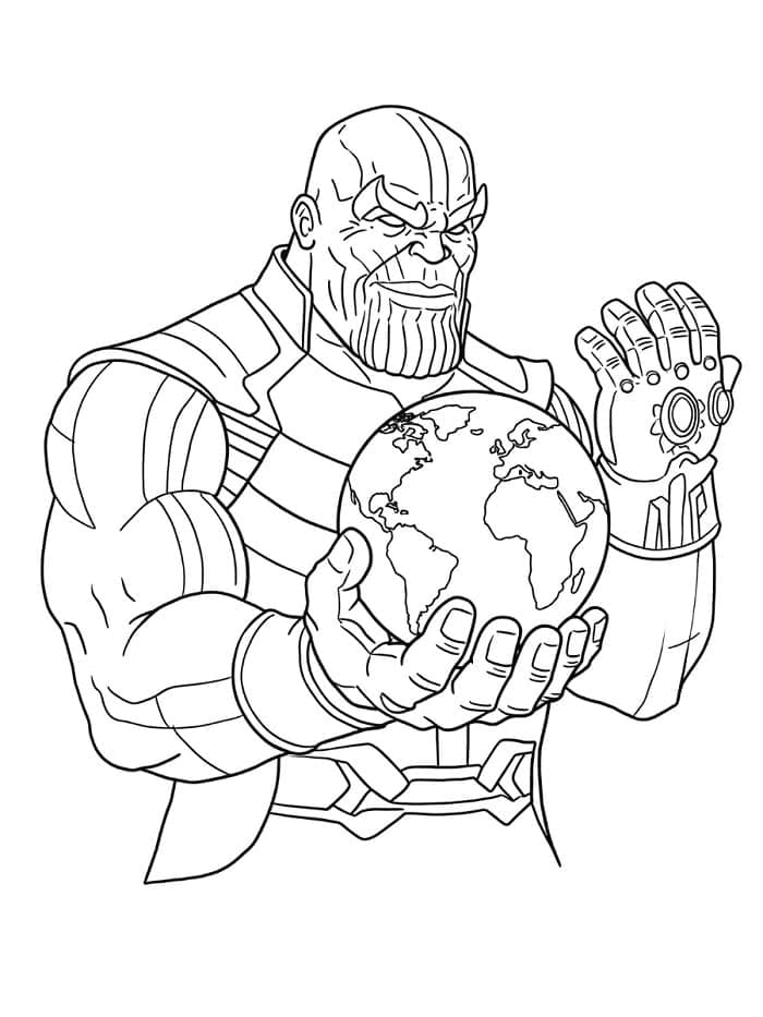 Thanos Potente da colorare