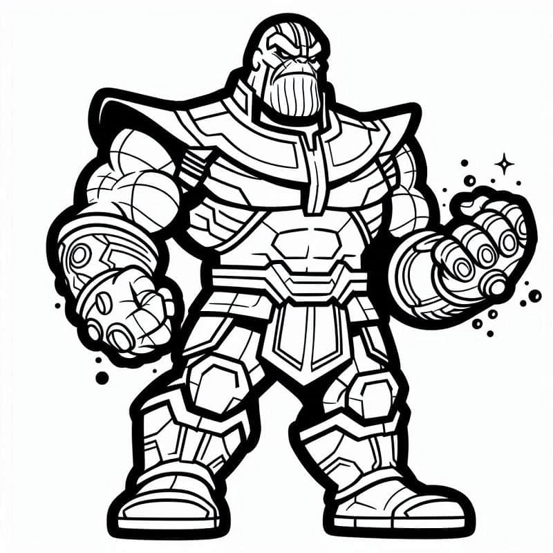 Thanos Stampabile Gratuito da colorare
