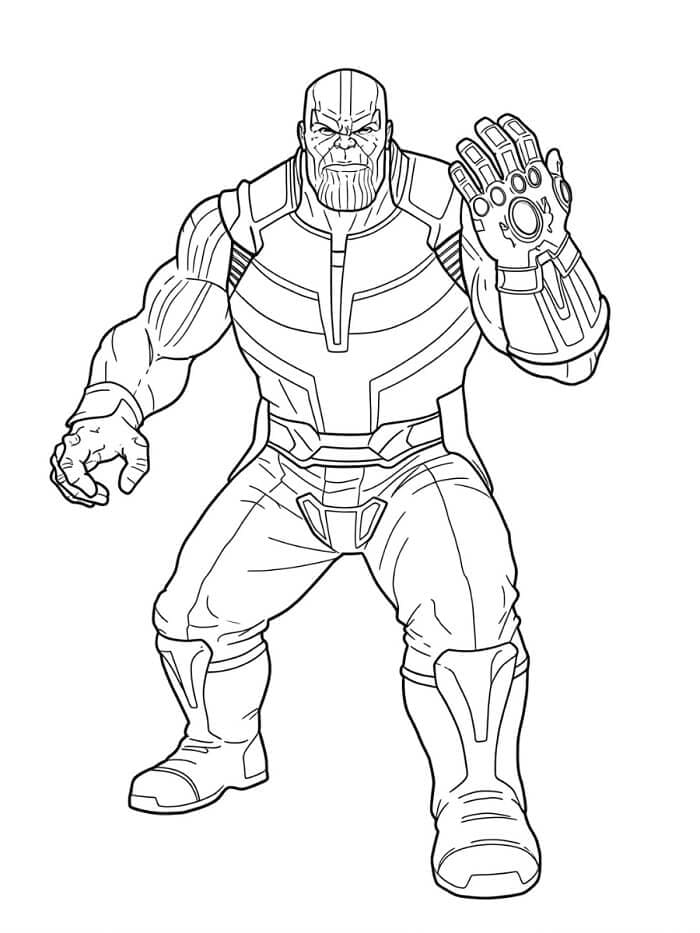 Thanos per Bambini di 1 Anno da colorare