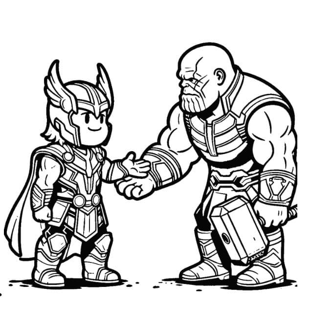 Thanos per Bambini di 2 Anni da colorare