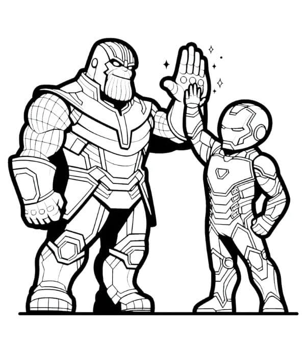 Thanos per Bambini di 4 Anni da colorare