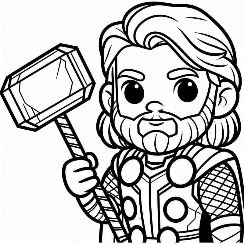 Thor Bello da colorare