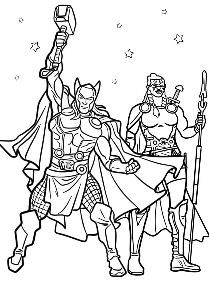 Thor Fantastico da colorare