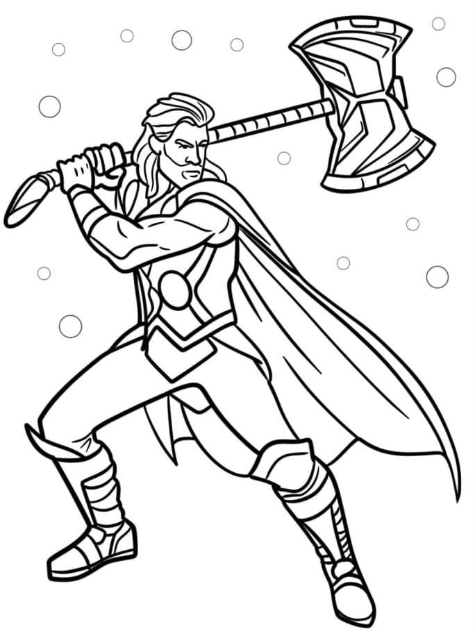 Thor Gratis Stampabile da colorare