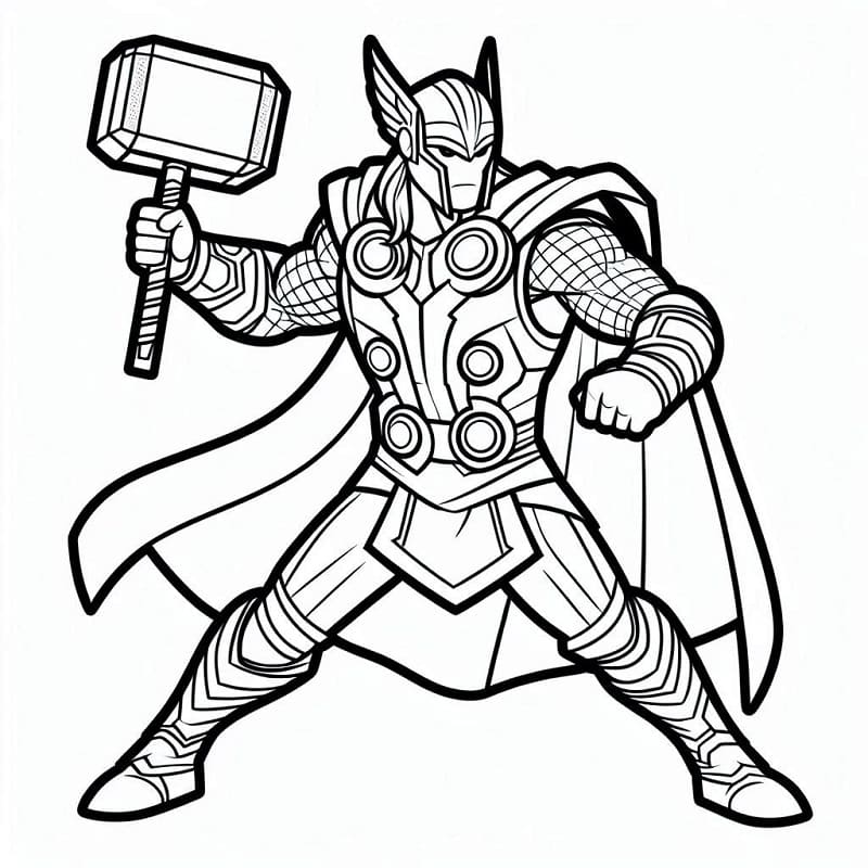 Thor Gratuito da colorare